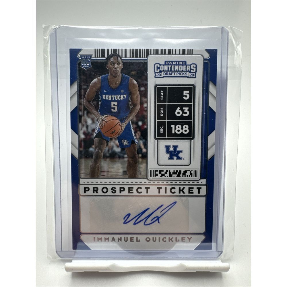 Immanuel Quickley 2020 Contenders Draft Picks Conference Ticket Auto RC #85